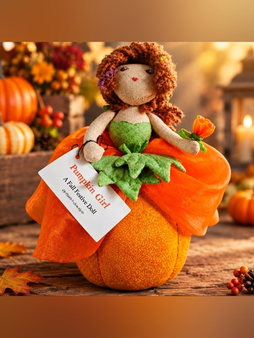 Pumpkin Girl A Fall Festive Doll by Faith Valentinetti